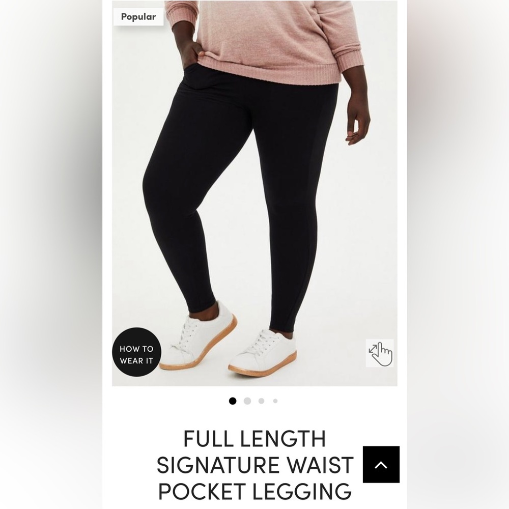 Full length signature waist leggings w/pockets